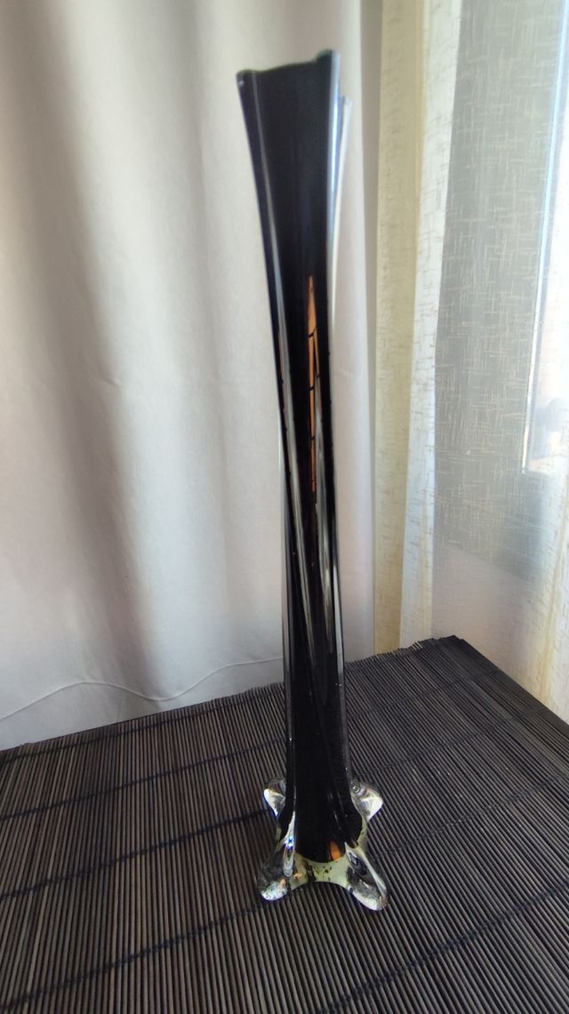 Jarrón cristal negro - elegante