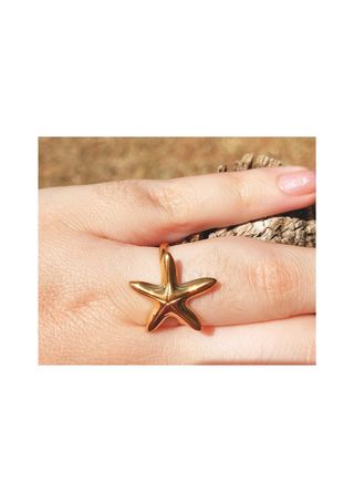 Anillo de acero inoxidable, anillo Estrella Mar