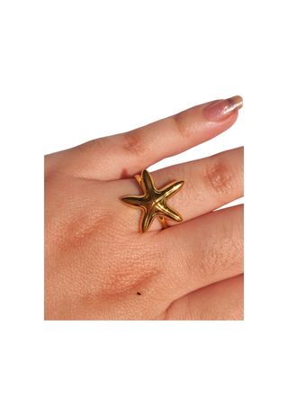 Anillo de acero inoxidable, anillo Estrella Mar