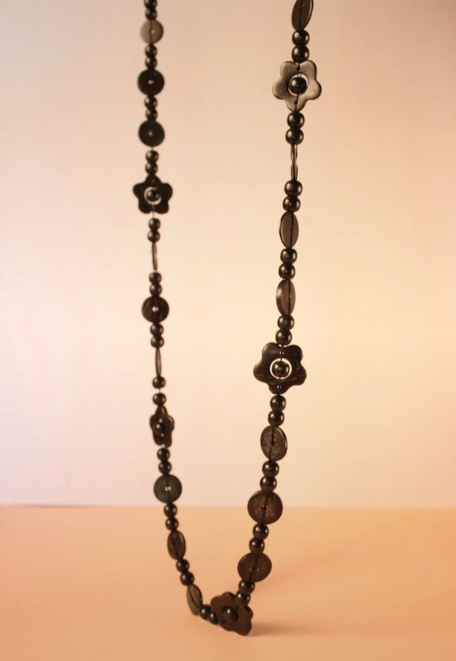 Collares + brazalete hippie madera