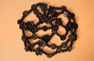 Collares + brazalete hippie madera 