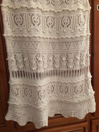 Vestido crochet largo 
