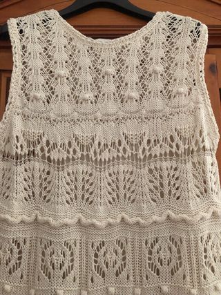 Vestido crochet largo 
