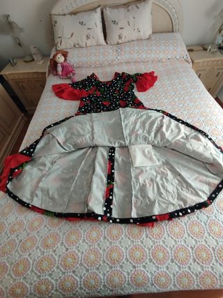 Traje Flamenca rojo-negro