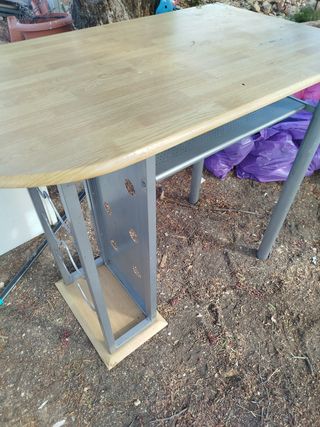 Mesa auxiliar de cocina - Madera y metal