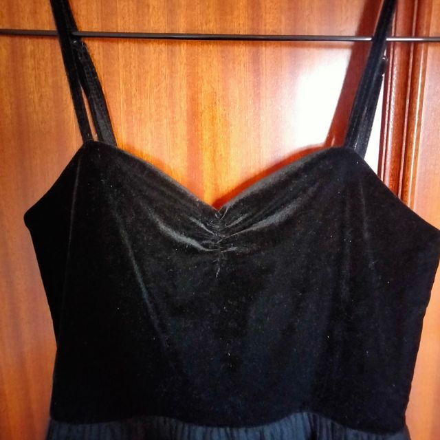 Vestido negro terciopelo