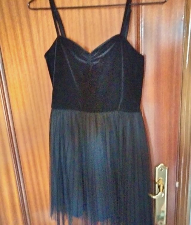 Vestido negro terciopelo