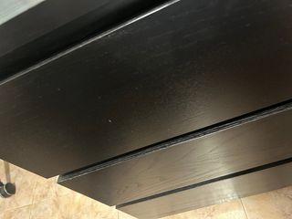 Cómoda MALM Ikea 3 cajones - Negro-marrón
