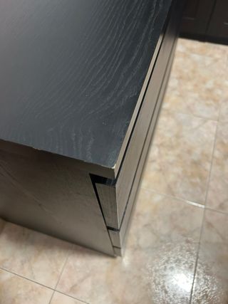 Cómoda MALM Ikea 3 cajones - Negro-marrón