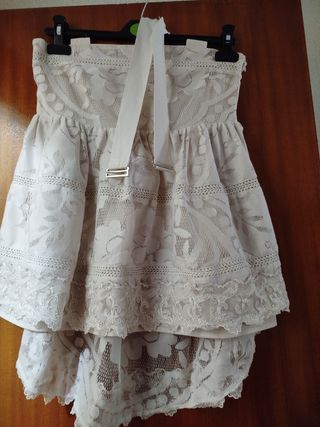 Top renda branco tamanho M