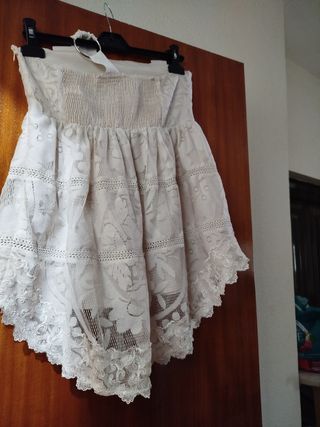 Top renda branco tamanho M