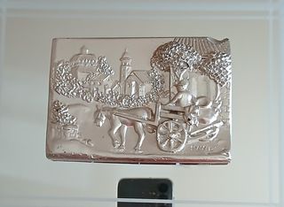 Quadro colore argento con specchio