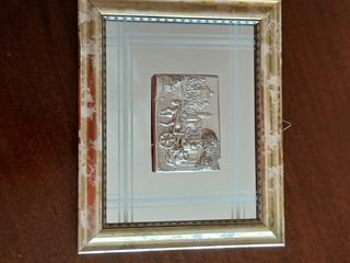 Quadro colore argento con specchio