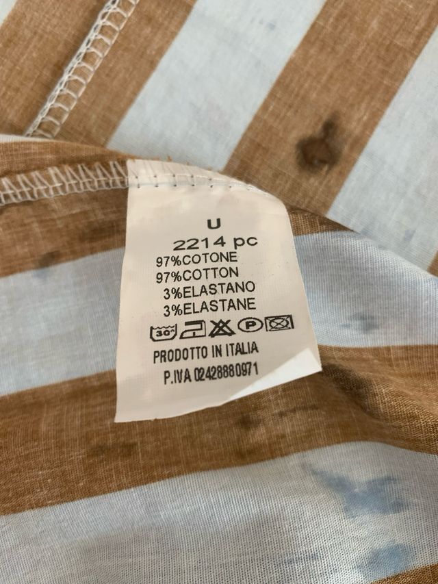 Blazer azzurro/marrone sfoderato 97%cotone