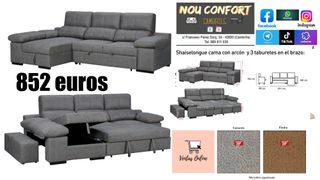 Sofa cama chaise longue Nou Confort