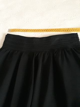 Falda negra larga gasa Vintage