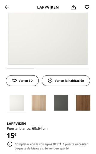 Puerta Ikea Lappviken 60x64cm