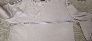 Jersey beige manga larga mujer