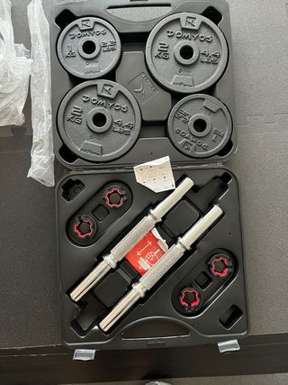 Kit Mancuernas 20kg mas 4 discos 0,5kg regalo