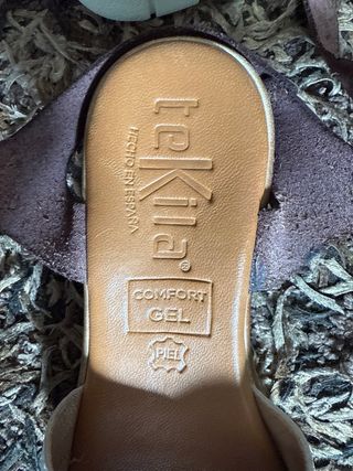Sandalias Piel Beige Marrón nº39