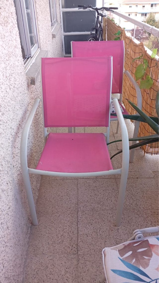 x2 SILLAS DE METAL ALTA CALIDAD TERRAZA