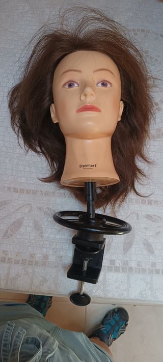Cabeza maniquí Steinhart + soporte + accesorios 