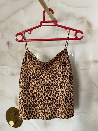 Top Zara leopardo talla S