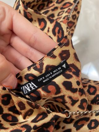 Top Zara leopardo talla S