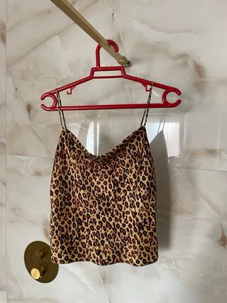 Top Zara leopardo talla S