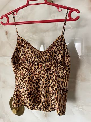 Top Zara leopardo talla S