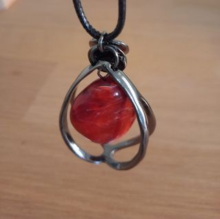 Colgante rojo & negro - Gota