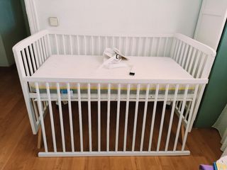 Cuna colecho madera blanca