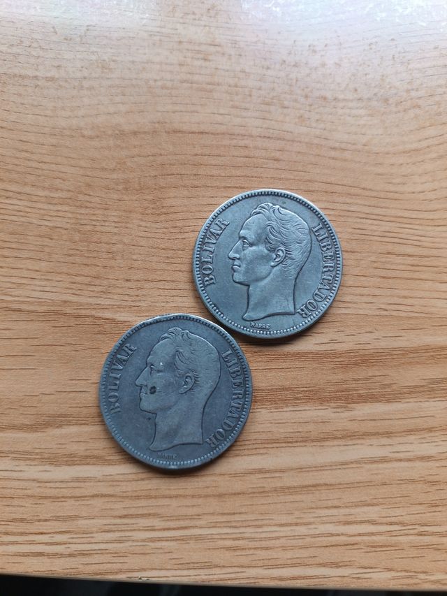 2 Monedas Plata Venezuela 1905-1935