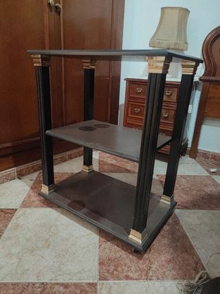 Mesita de comedor - Madera y metal