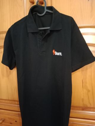 Polo Burn negro - Talla L