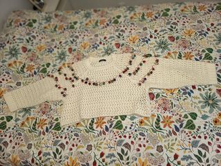 Suéter Zara blanco talla M