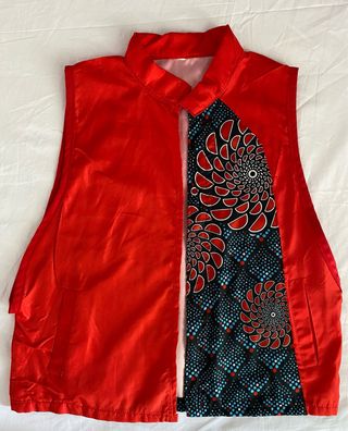 Chaleco unisex rojo estampado