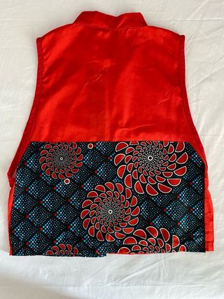 Chaleco unisex rojo estampado