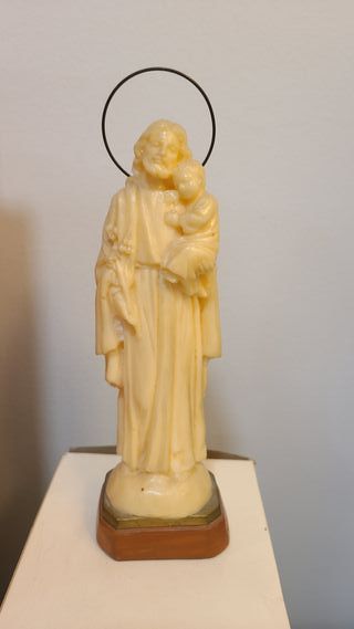 Figura San José Niño con niño Jesús. Colección 