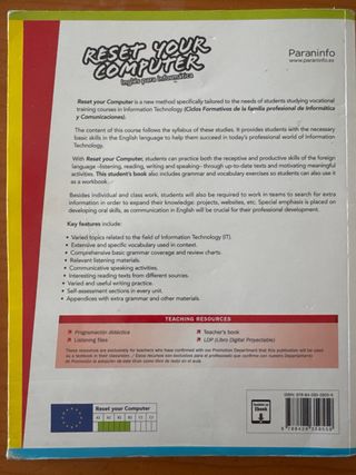 Reset your computer. Inglés para informática