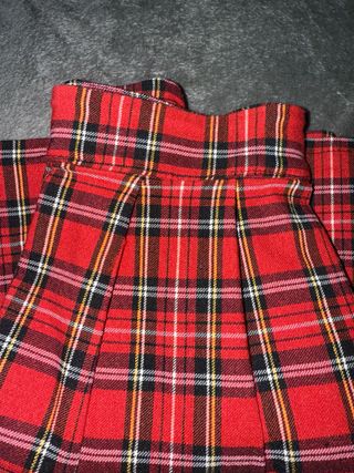 Falda escocesa plisada roja - Talla S