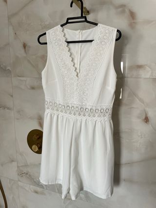 Mono blanco SHEIN encaje talla M