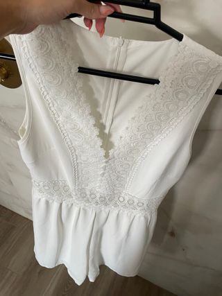 Mono blanco SHEIN encaje talla M