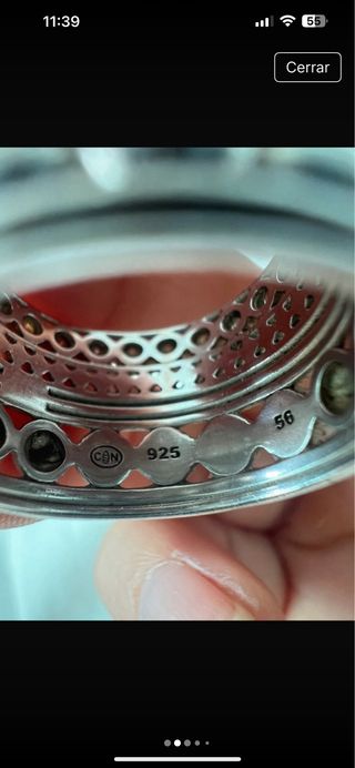 Anillo plata macizo étnico boho