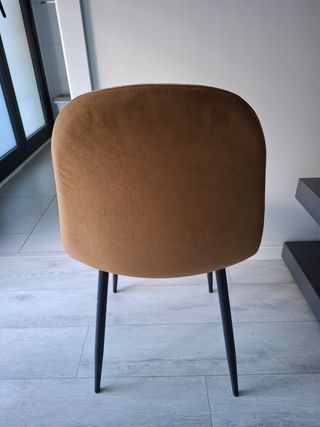 4 sillas comedor terciopelo marrón