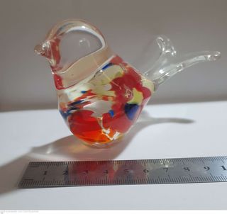 Pajarito Cristal Multicolor Transparente