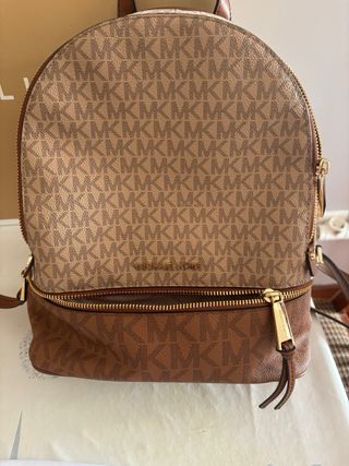 Mochila Michael Kors - Beige/Marrón/Dorado