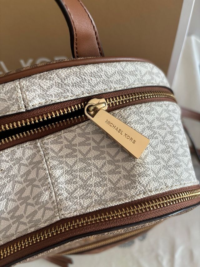 Mochila Michael Kors - Beige/Marrón/Dorado