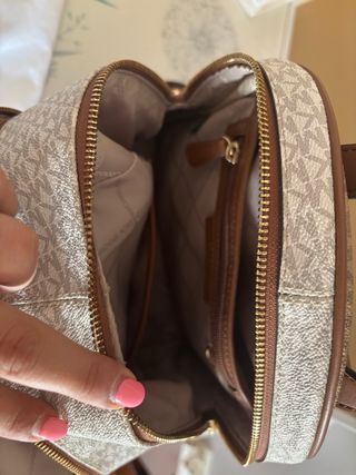 Mochila Michael Kors - Beige/Marrón/Dorado