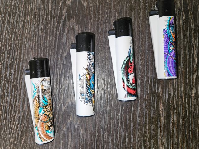 4 Accendini Clipper Dragon